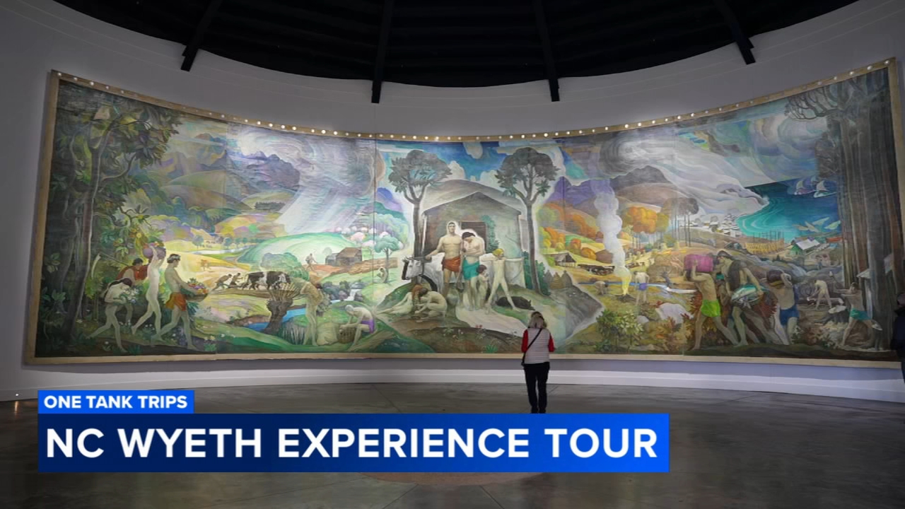 60-foot N. C. Wyeth mural back on display after nearly 2 decades